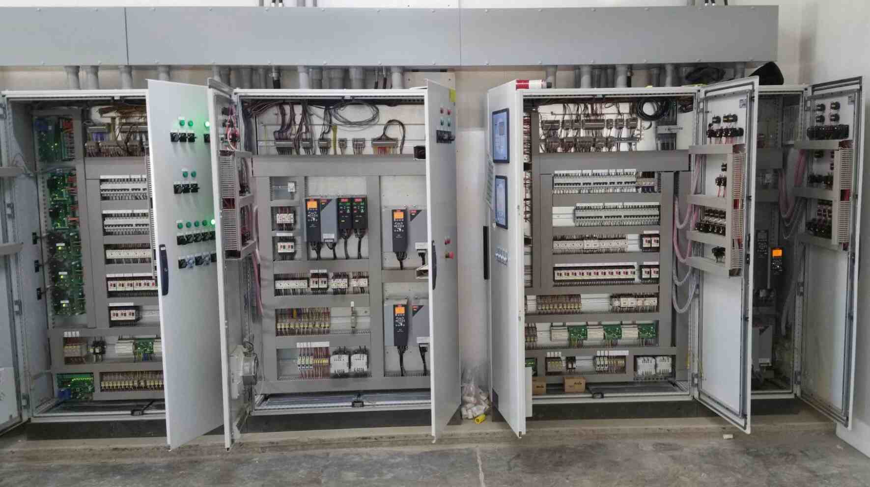 Control panels in power generation.